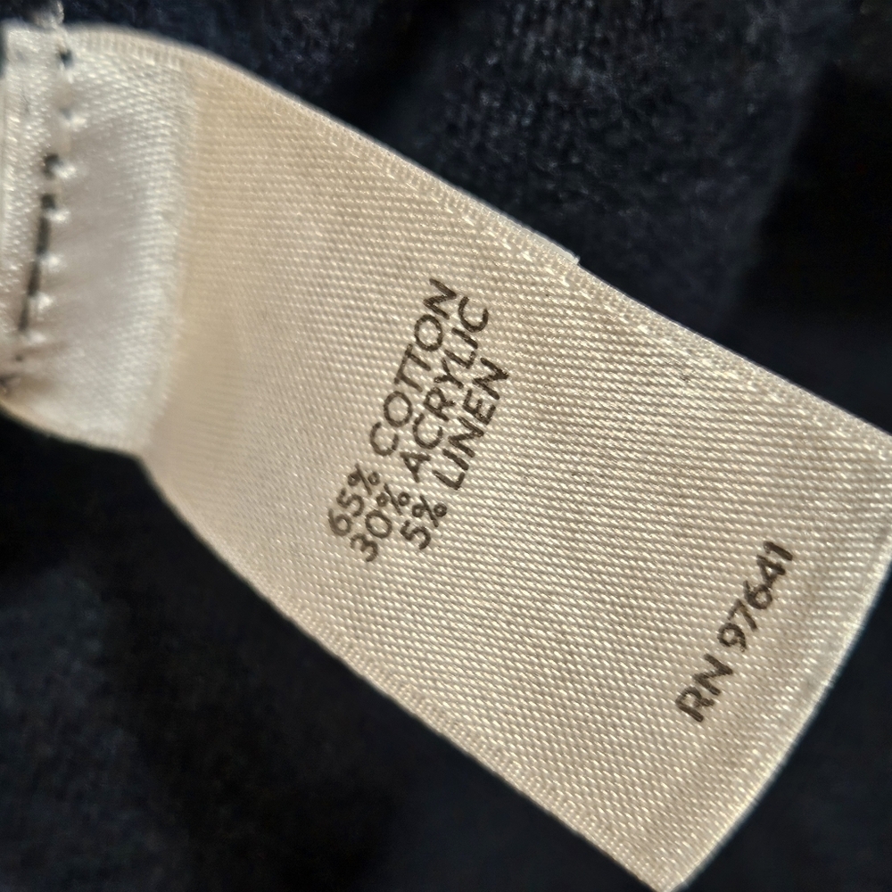 J. Jill Sweater Womens Size Small Navy Blue Fall Capsule Wardrobe Minimalist Top - Picture 5 of 6